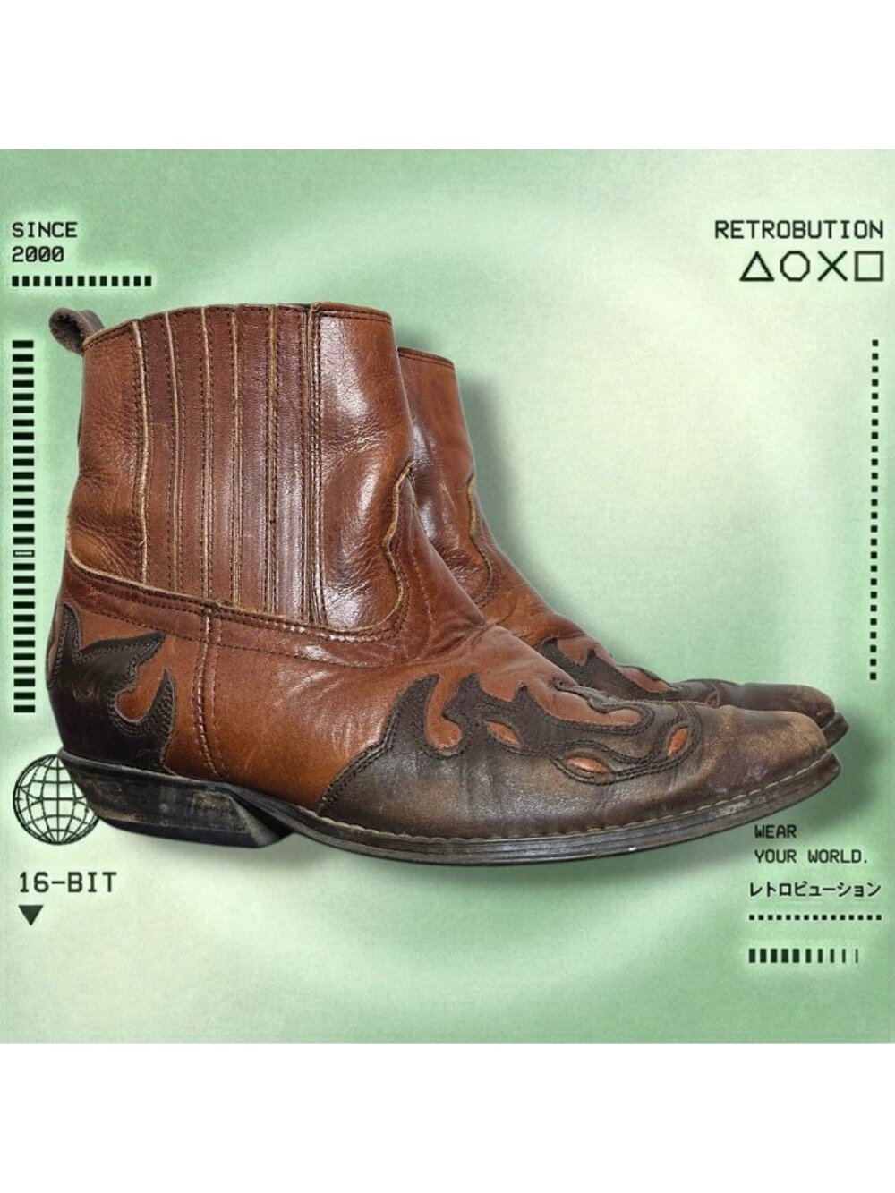Vintage Joe Sanchez Western Ankle Cowboy Boots Brown Size 5.5 US / 36 Womens